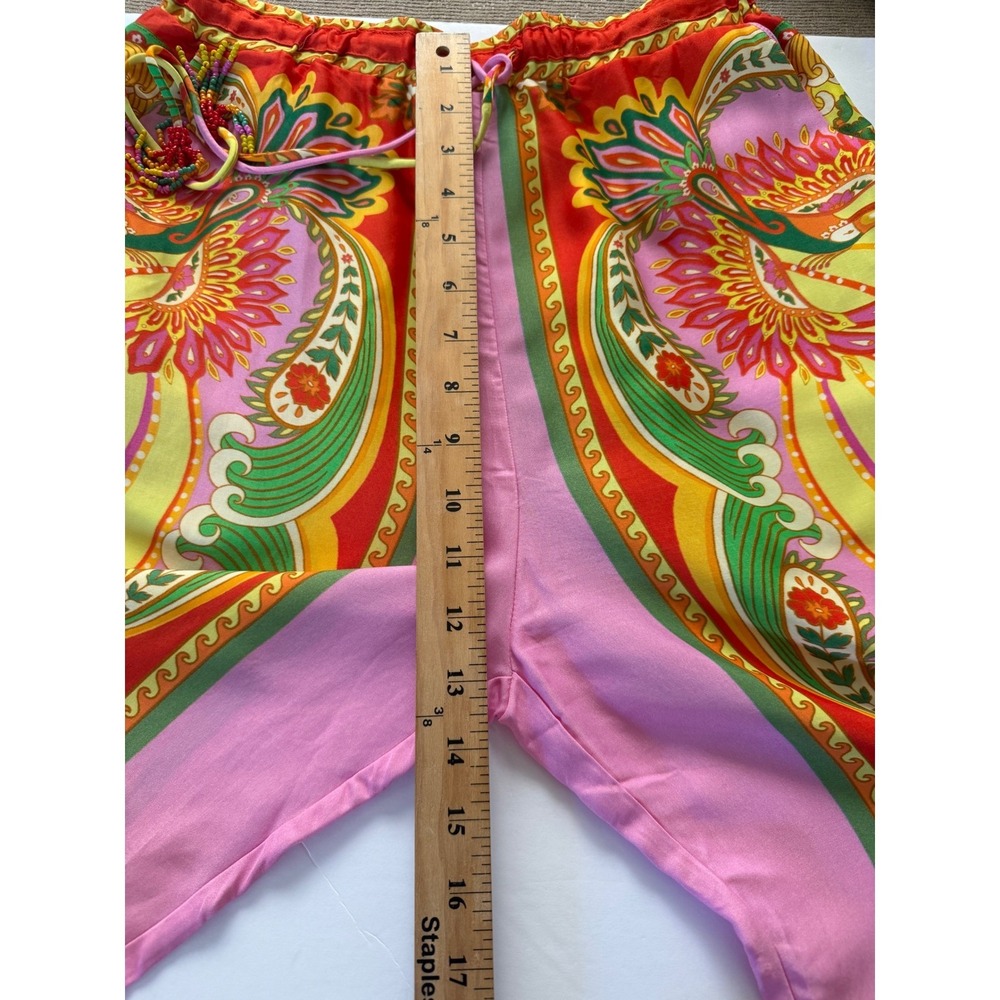 Farm Rio Womens Tropical Beach Toucans Pull On Pants Size S Maximalist Festival - Picture 10 of 14
